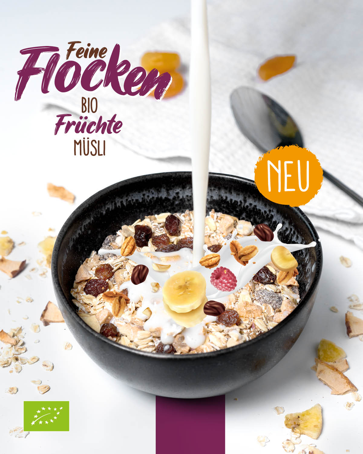 HELLMA Früchte Müsli Bio &amp; HELLMA Schoko Müsli Bio